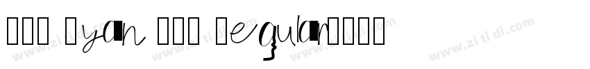 WTF Cyan W01 Regular字体转换
